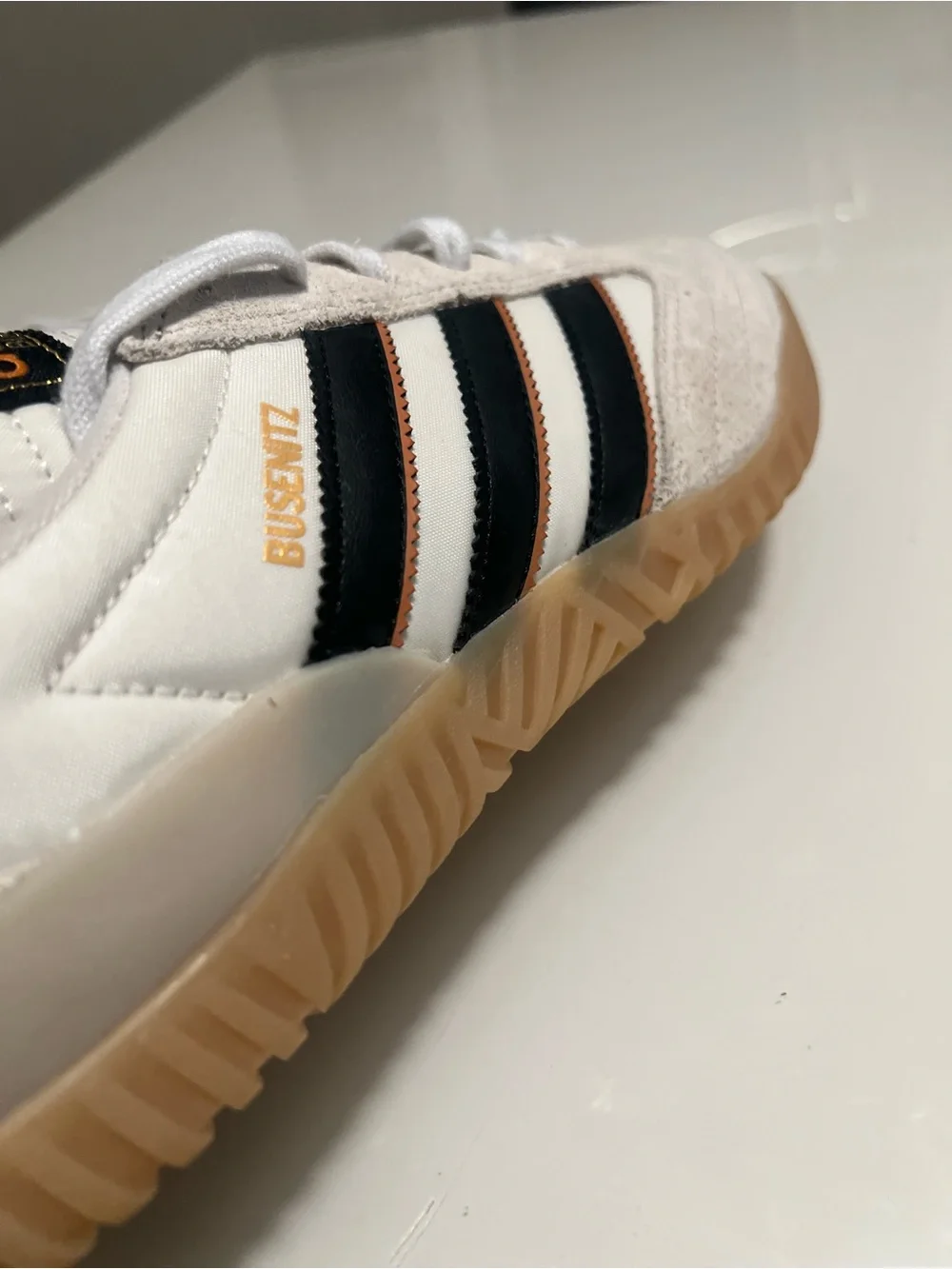 adidas Men’s Busenitz Suede Sneakers - White, Black, Gum